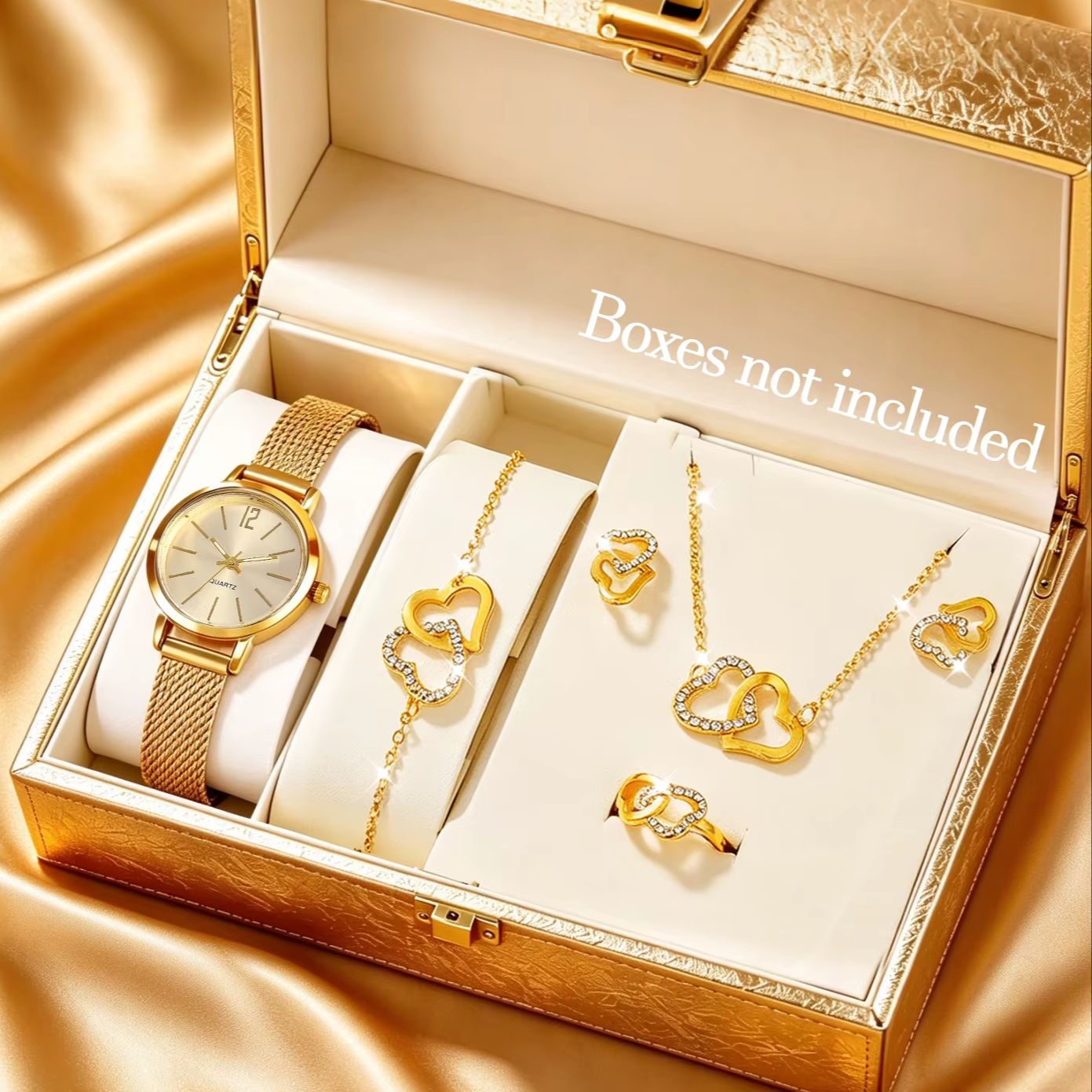 Luxury Watch Gift For Her - Juego de 6 relojes redondos y