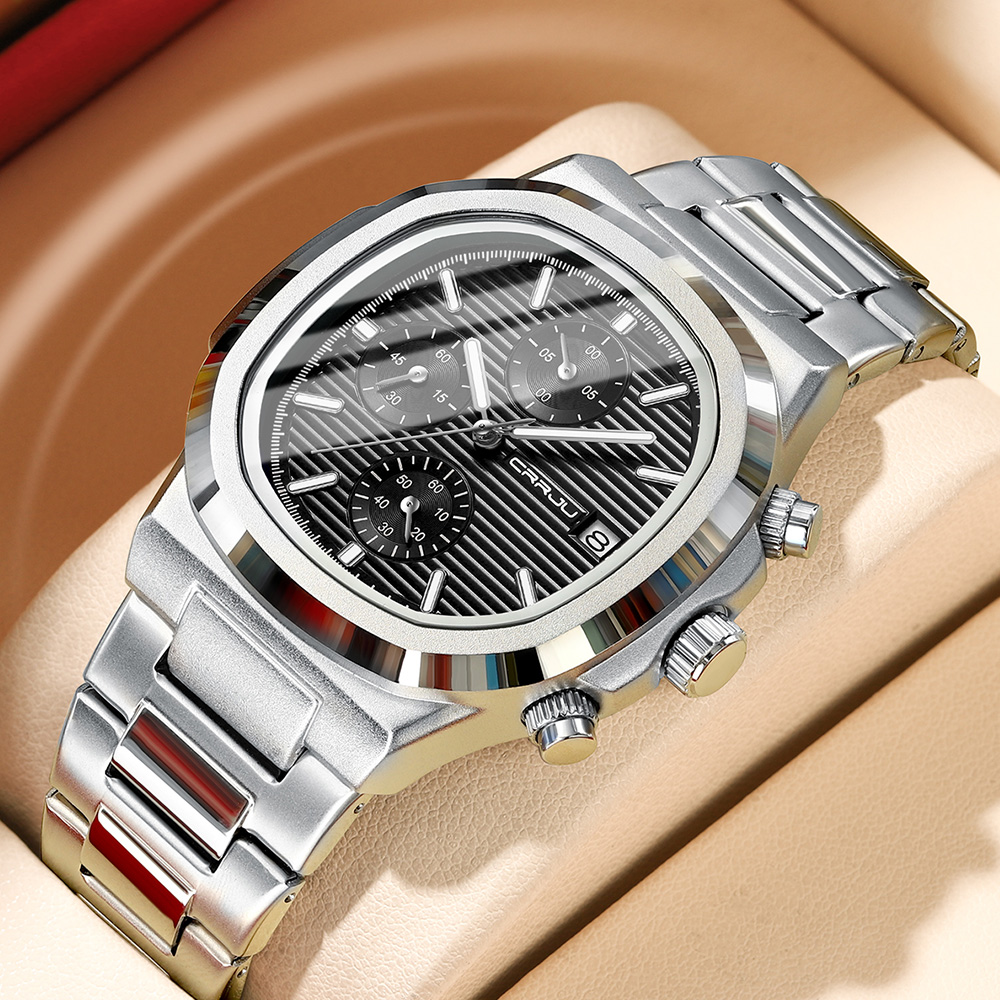 Luxury Watch Investment - CRRJU-reloj de cuarzo deportivo para hombre,