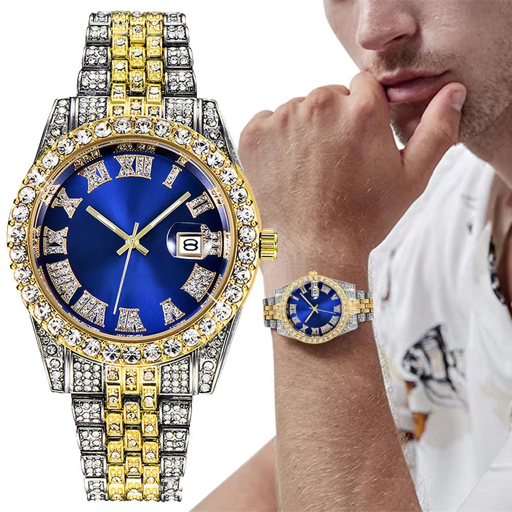 Luxury Watch Iceberg - Reloj con calendario de Color dorado