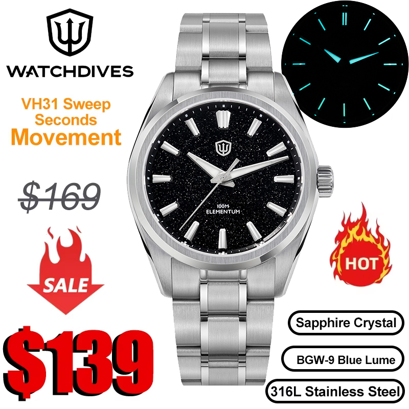 Luxury Watch Iceberg - Reloj de cuarzo Watchdives WD0003C, movimiento