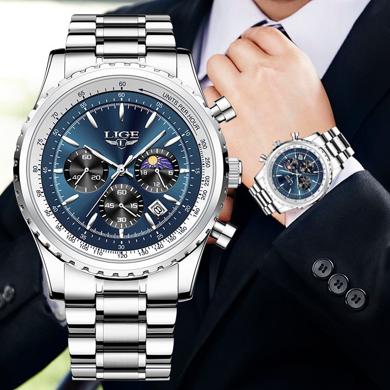 LIGE-reloj analógico de acero  - Luxury Watch Investment reseña y precio