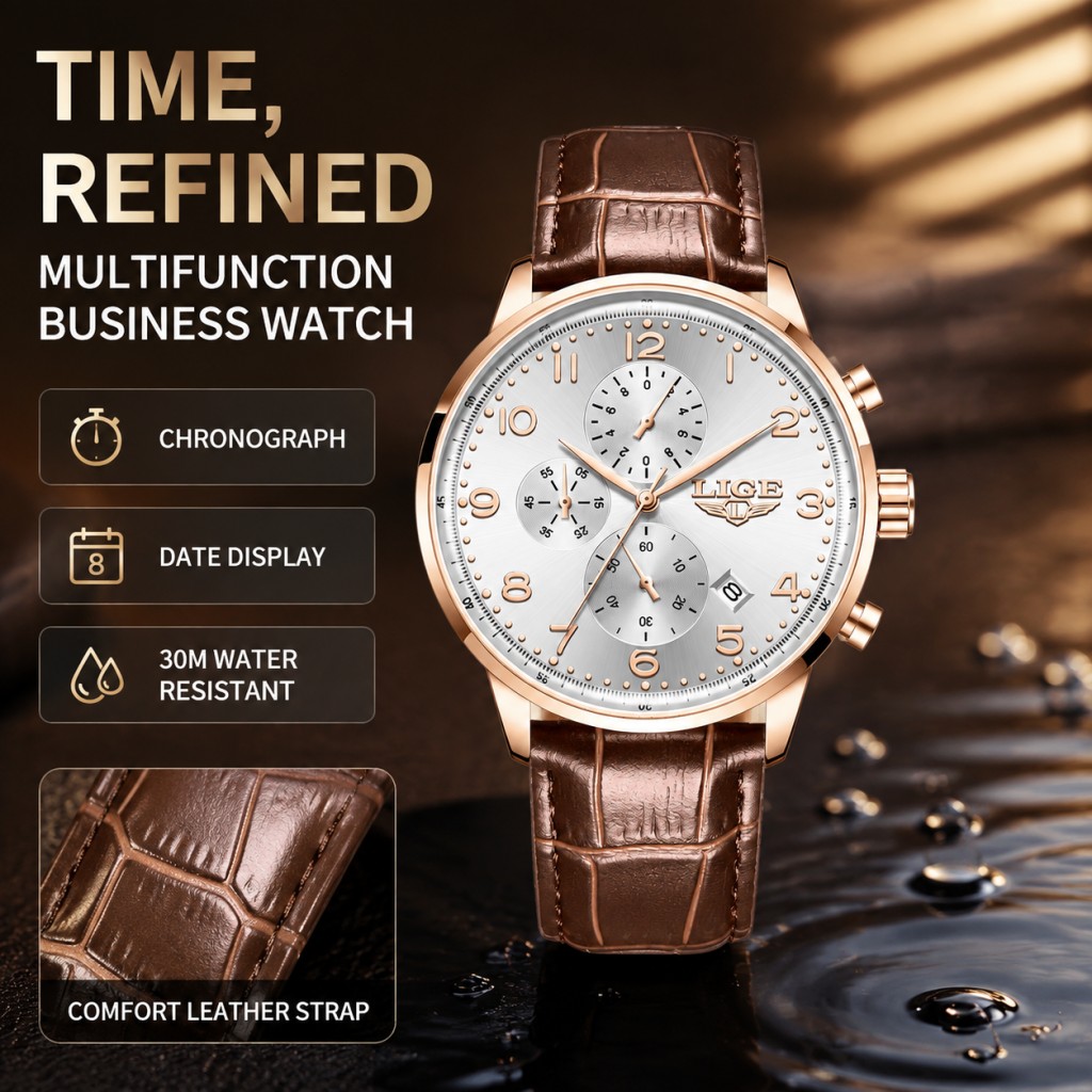 Reloj LIGE Nuevo para Hombre,  - Luxury Watch Top 10 reseña y precio