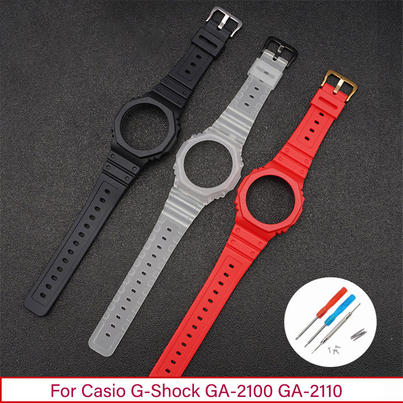 Correa de resina + funda para  - Casio Watch G-Shock Ga-2100 reseña y precio